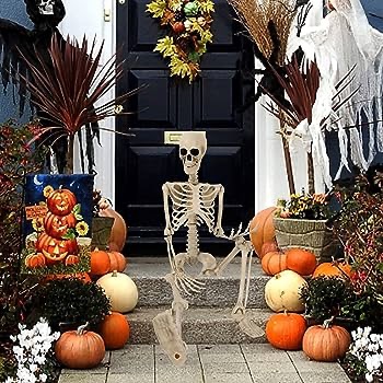 Amazon.com: Juegoal Halloween 3 ft Skeleton, Full Body Skeleton, 1/2 Life Size Human Bones Pose-N-Stay Realistic with Adjustable Joints, Pose Skeleton Prop for Halloween Decoration : Home & Kitchen