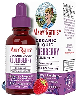 Amazon.com: Organic Elderberry Syrup Black Sambucus Liquid for Kids & Adults by MaryRuth’s- Immune Boost - High Flavonoid - 借骨木果糖浆