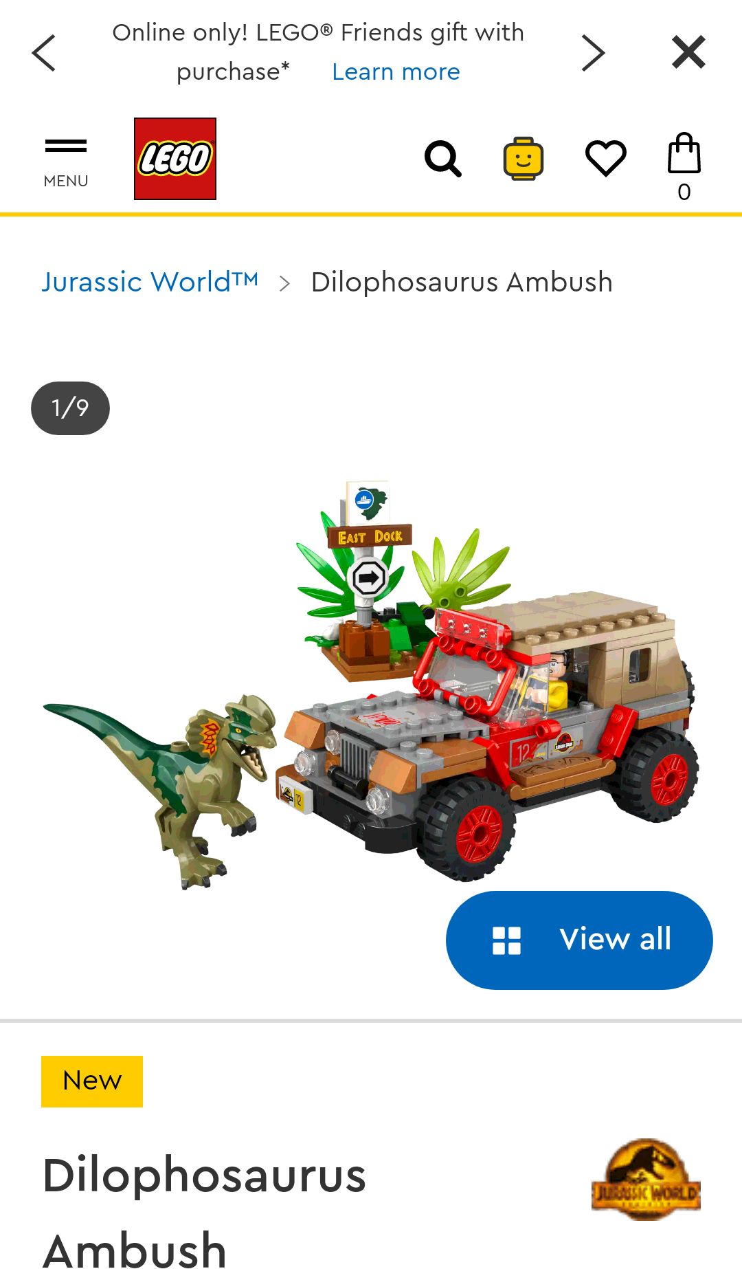 Dilophosaurus Ambush 76958 | Jurassic World™ | Buy online at the Official LEGO® Shop US