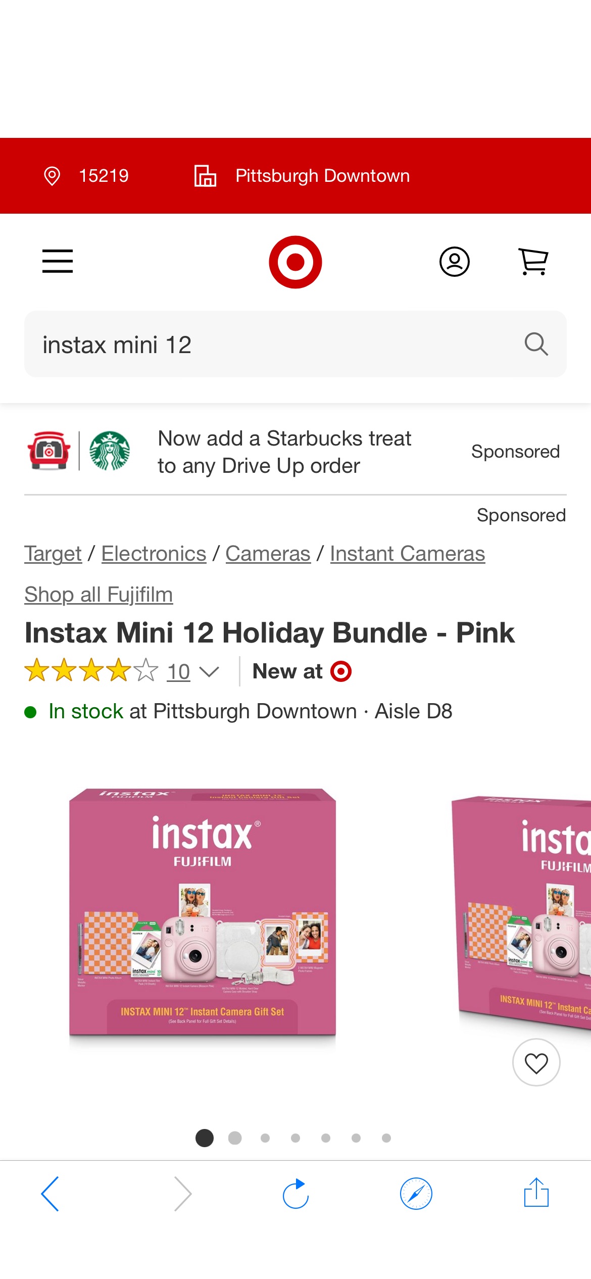 Instax Mini 12 Holiday Bundle - Pink : Target