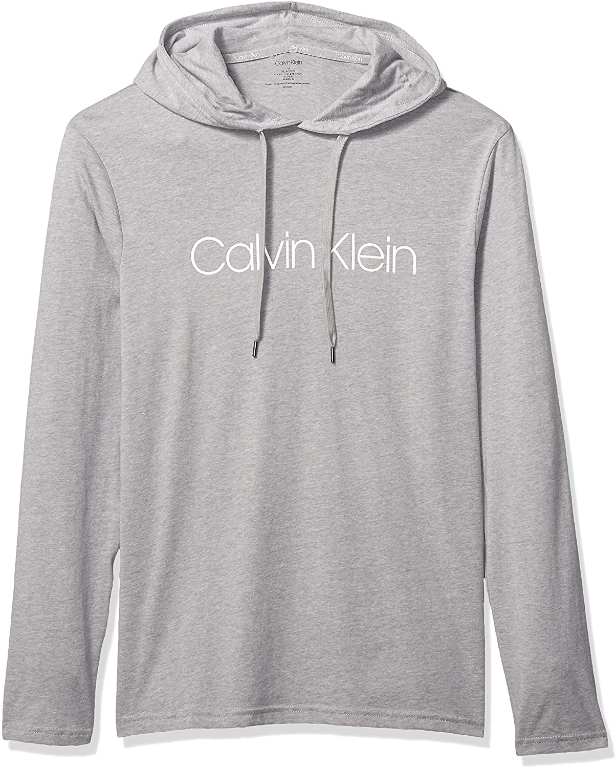 Calvin Klein 男士卫衣Men's CK Chill Lounge Pullover Hoodie, wolf grey Heather, S at Amazon Men’s Clothing store