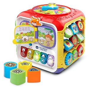 $17.99 VTech Sort and Discover Activity Cube (Frustration Free Packaging), Red 宝宝益智玩具
