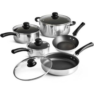 $19.88 Tramontina 9-Piece Simple Cooking Nonstick Cookware Set - Walmart.com Tramontina 厨具9件套 特价$19.88