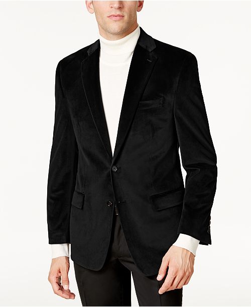 拉夫劳伦时尚西装外套Lauren Ralph Lauren Men's Classic-Fit Velvet Sport Coat - Blazers & Sport Coats - Men - Macy's