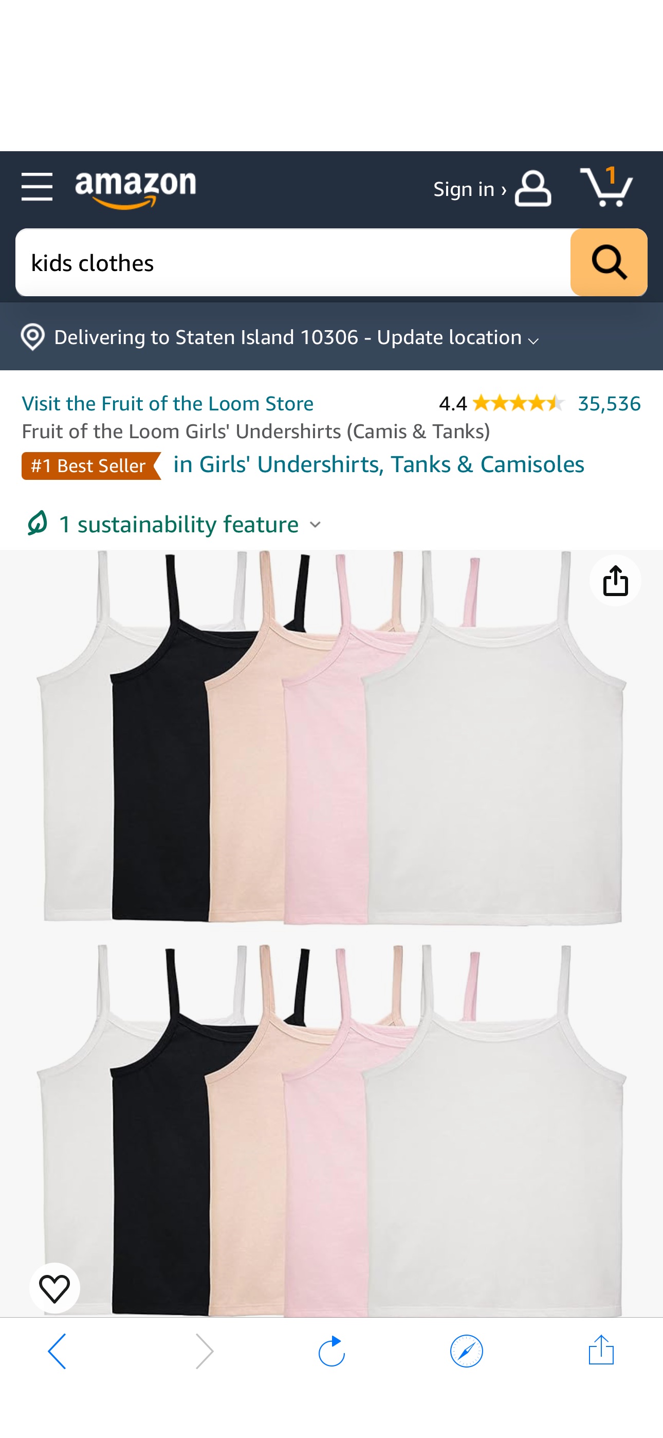 Amazon.com: Fruit of the Loom Girls' Undershirts (Camis & Tanks), Cami-10 Pack-Assorted, Medium: Clothing, Shoes & Jewelry