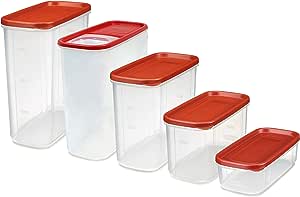 Amazon.com: Rubbermaid Modular Premium Food Storage Containers with Lids, 10-Piece, Clear: Home &amp; Kitchen