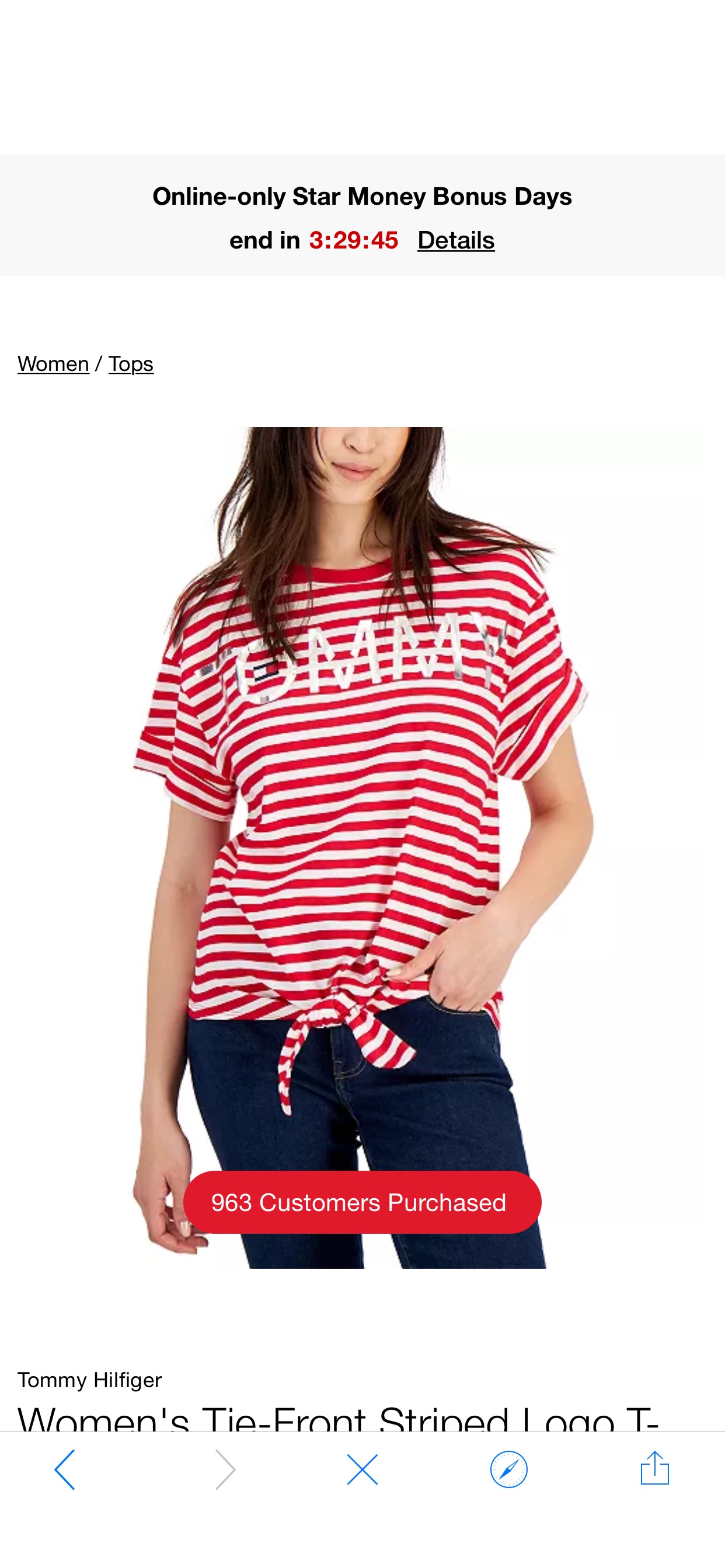 Tommy Hilfiger Women's Tie-Front Striped Logo T-Shirt & Reviews - Tops - Women - Macy's
上衣