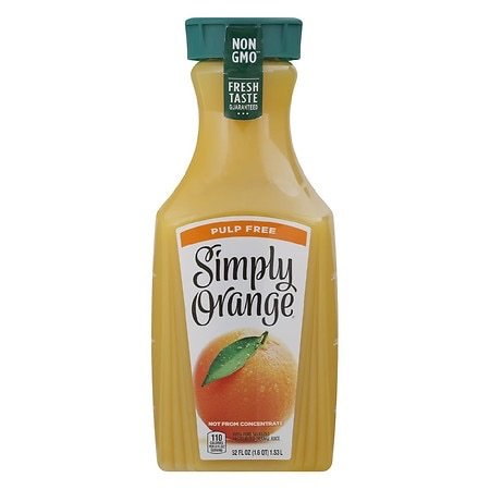 Simply Juice, Orange, Pulp Free 52.0oz