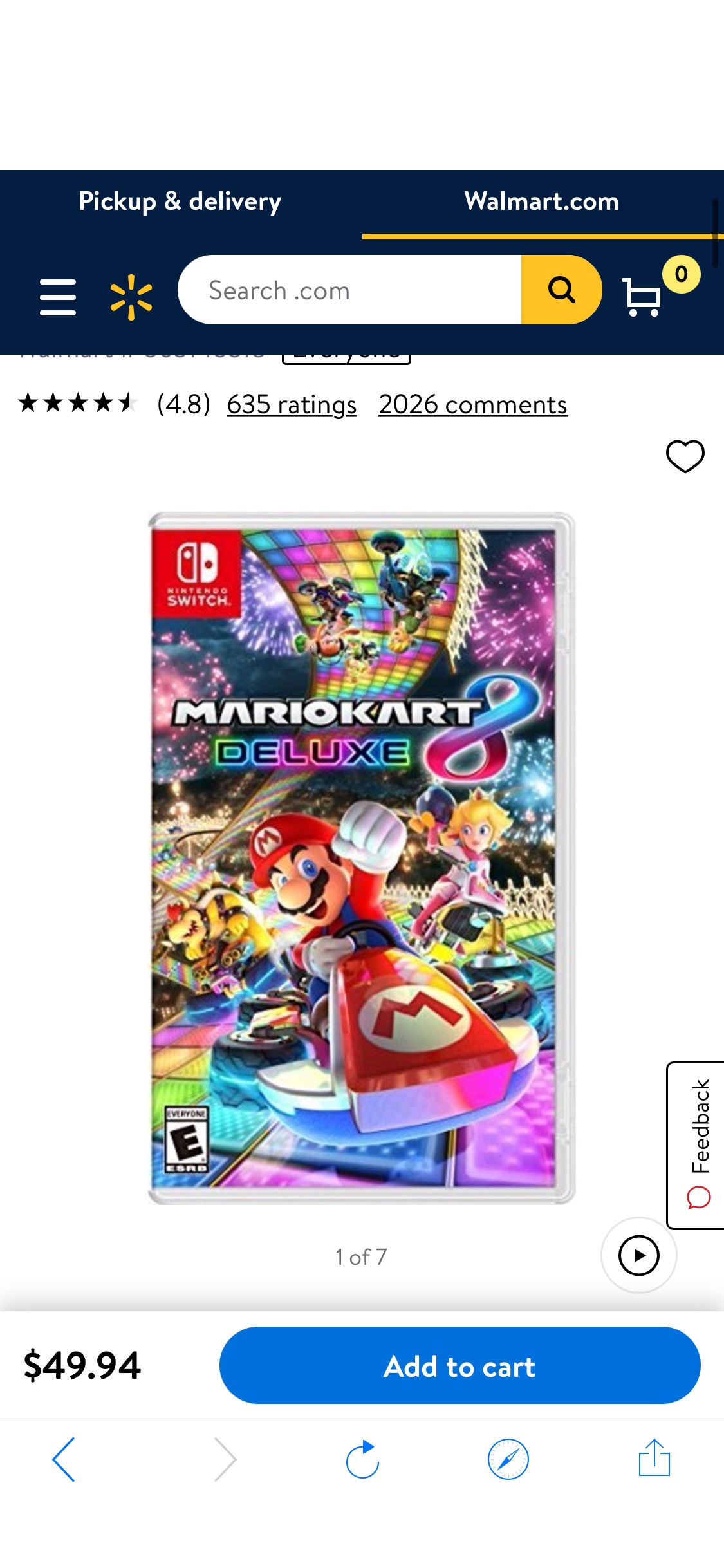 Mario Kart 8 Deluxe, Nintendo, Nintendo Switch, 045496590475 - Walmart.com - Walmart.com马车8