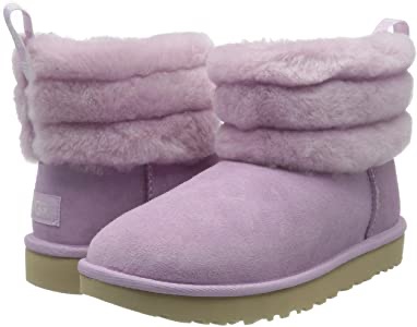 Ugg 萌萌哒粉色女鞋12号尺码特价$54.06 Amazon.com | UGG womens Fluff Mini Quilted Boot, California Aster, 12 M US | Snow Boots