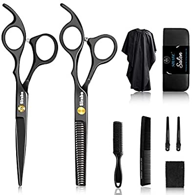 Amazon.com : Sirabe 10 Pcs Hair Cutting Scissors Set 理髮組