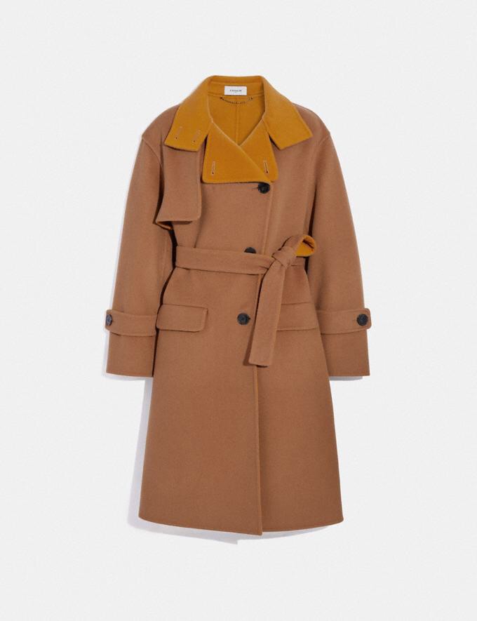 女式风衣coach: oversized storm flap coat