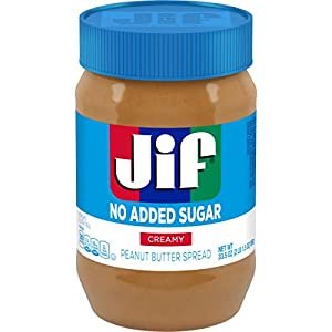 No Added Sugar Creamy Peanut Butter Spread, 33.5 Ounces (Pack of 8)