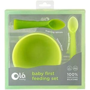 Olababy 3 Piece Parent Led and Baby Led Weaning First Feeding Set