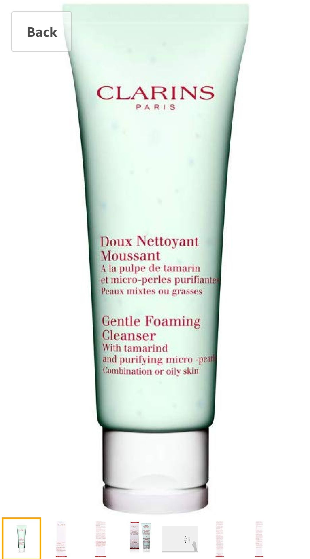 Amazon.com: Clarins Gentle Foaming Cleanser with Tamarind and Purifying Micro-Pearls | Facial Wash for Combination or Oily Skin 洗面奶