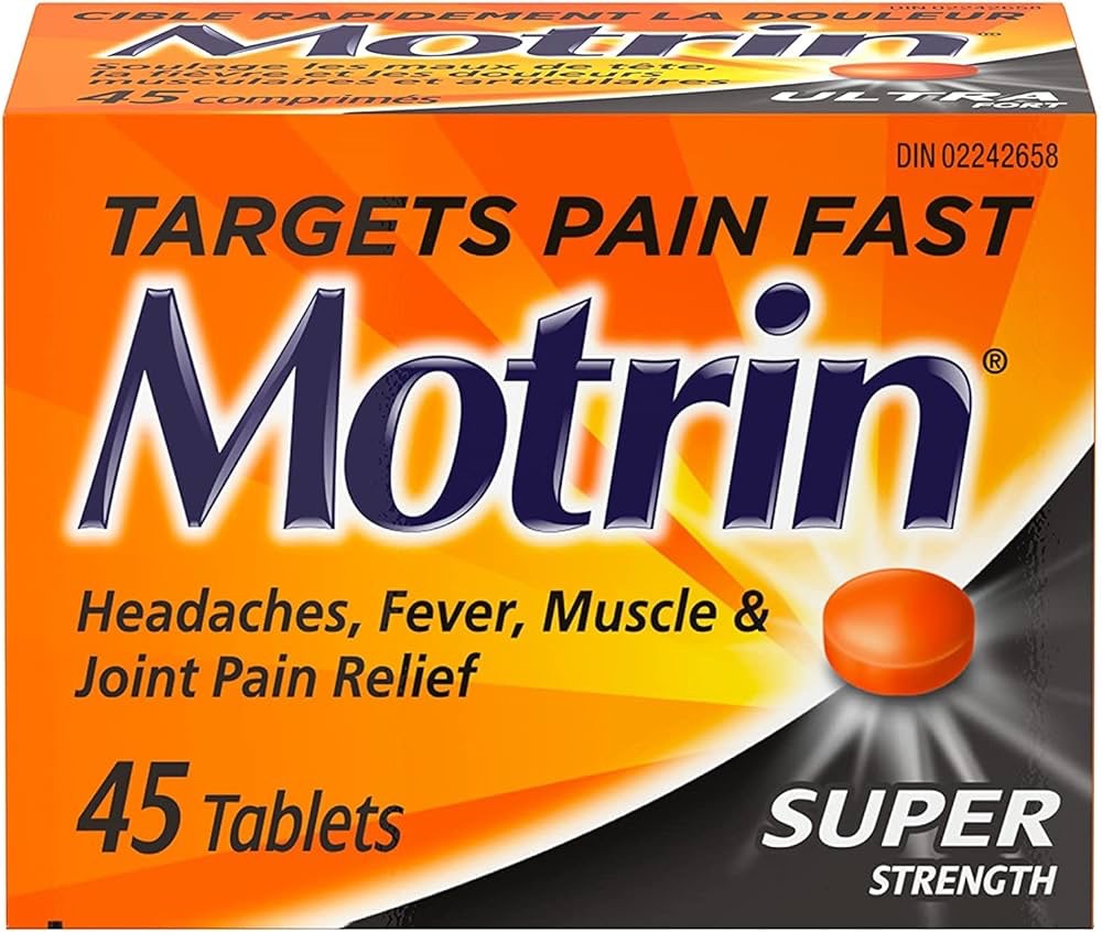 Motrin Super Strength Tablets, Pain Reliever for Menstrual Pain, Headaches, Back Pain, Ibuprofen 400mg, 45 Tablets : Amazon.ca: Health & Personal Care