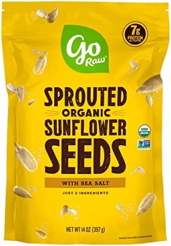 Amazon.com : go Raw with Sea Salt Sprouted Organic Bag Keto Vegan Gluten Free Snacks Superfood, Sunflower Seeds, 14 Oz : Snack Sunflower Seeds : Everything Else
