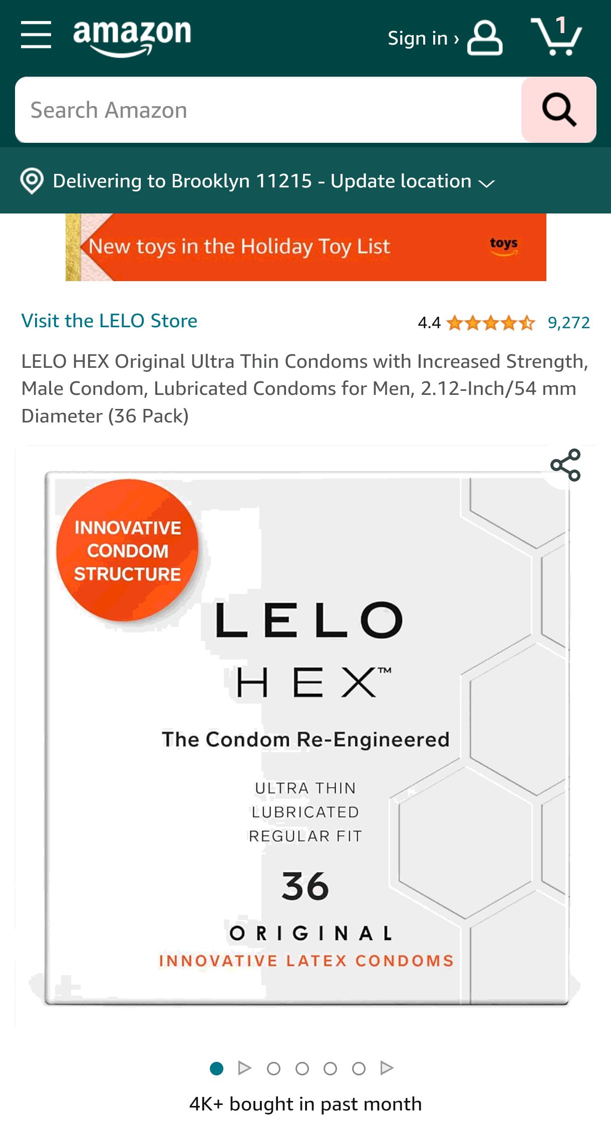 LELO HEX Original Ultra Thin Condoms with Increased Strength, Male Condom, Lubricated Condoms for Men, 2.12-Inch/54 mm Diameter (36 Pack) : Health & Household