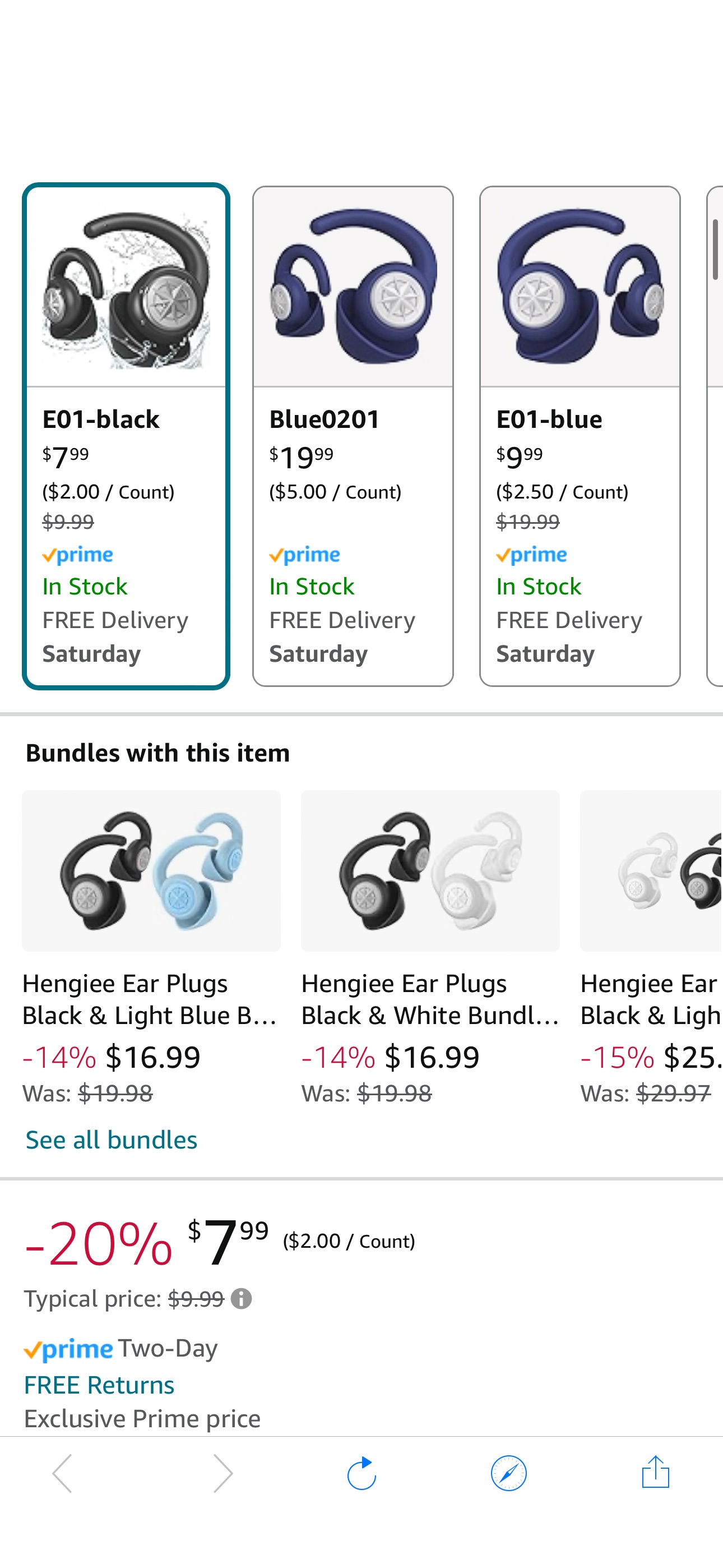 Amazon.com: Hengiee Ear Plugs for Sleeping - NRR33dB Noise Reduction Earplugs for Sleep, Airplane, 2 Pairs of Hengiee Ear Plugs ONLY $3.99 for Prime Members! 
Use code S85GEMNI at checkout