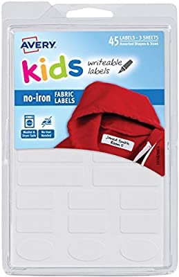 Amazon.com 现有Avery儿童衣服标签 45 Daycare Labels, 1 Pack