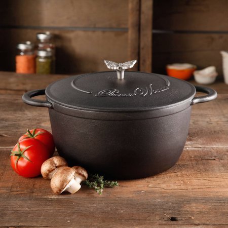 Timeless Cast Iron 5-Quart Pre-Seasoned Dutch Oven with Lid