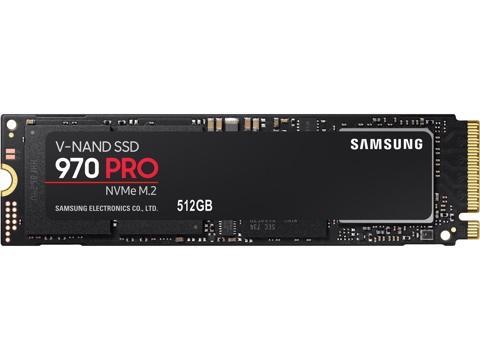 SAMSUNG 970 PRO M.2 2280 512GB PCIe Gen3. X4, NVMe 1.3 64L V-NAND 2-bit MLC Internal Solid State Drive (SSD) MZ-V7P512BW  三星硬盘