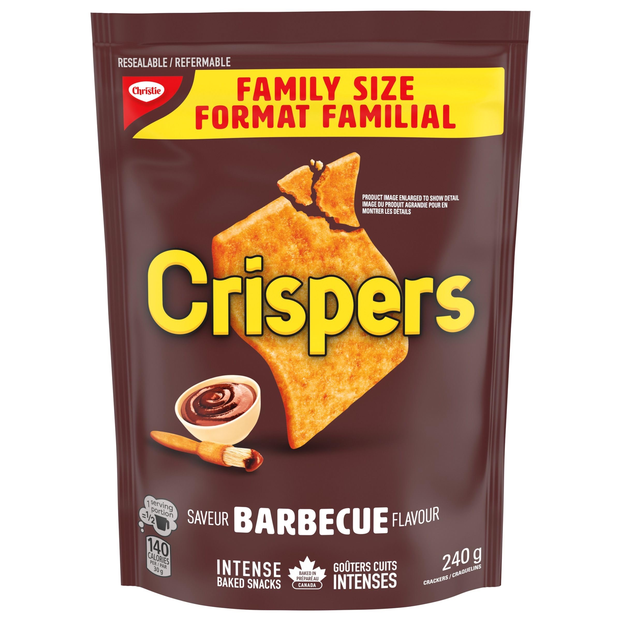 Crispers, Barbecue Crackers, BBQ, Family Size, Salty Snacks, Is It a Chip or a Cracker, 240g : Amazon.ca: Grocery & Gourmet Food
