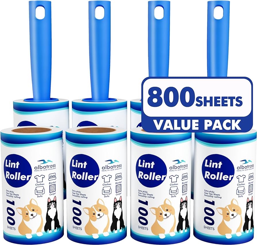 Amazon.com: Lint Rollers for Pet Hair Extra Sticky, 800 Sheets (8 Rollers) Mega Value Set Roller with 4 Upgraded Handles, Removal Tool Clothes, Furniture, Carpet, Dog & Cat Remover : Health & Househol