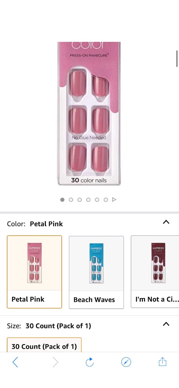 KISS imPRESS Color Press-On Manicure, Gel Nail Kit Hot Sale