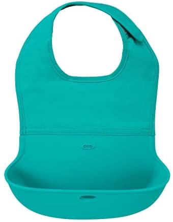 Amazon.com: OXO Tot Roll-Up Bib - Teal : Baby