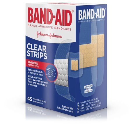 Brand Clear Strips Discreet Bandages Assorted Sizes, 45 ct
