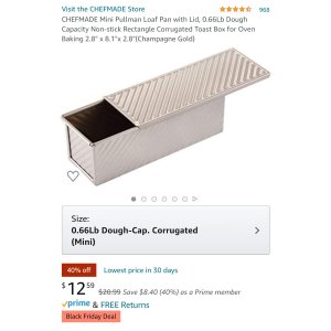 $12.59 Amazon.com: CHEFMADE 大條吐司模