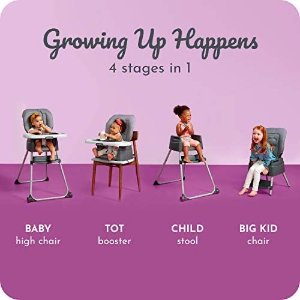 $69.99 Amazon.com: Century Dine On 4-in-1 High Chair Grows with Child with 4 Modes, Metro: Baby 四合一餐椅