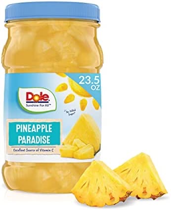 Amazon.com : Dole Pineapple Chunks in 100% Fruit Juice, 23.5 Oz Resealable Jar : Everything Else