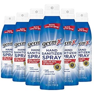 Germ-x Hand Sanitizer Spray, 33 Fl Oz (Pack of 6)