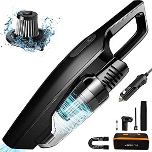 $18.99 Amazon.com: CherylonCar Portable Car Vacuum Cleaner High Power 150W/8000Pa, Handheld Vacuum w/16.4Foot Cable, DC12V车用手持吸尘器