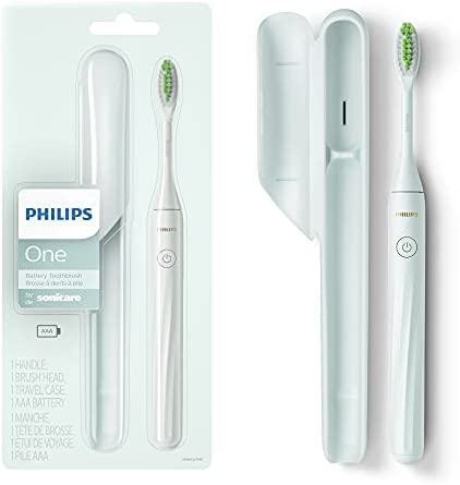 Philips One by Sonicare Battery Toothbrush, Mint Light Blue, HY1100/03 : Health & Household