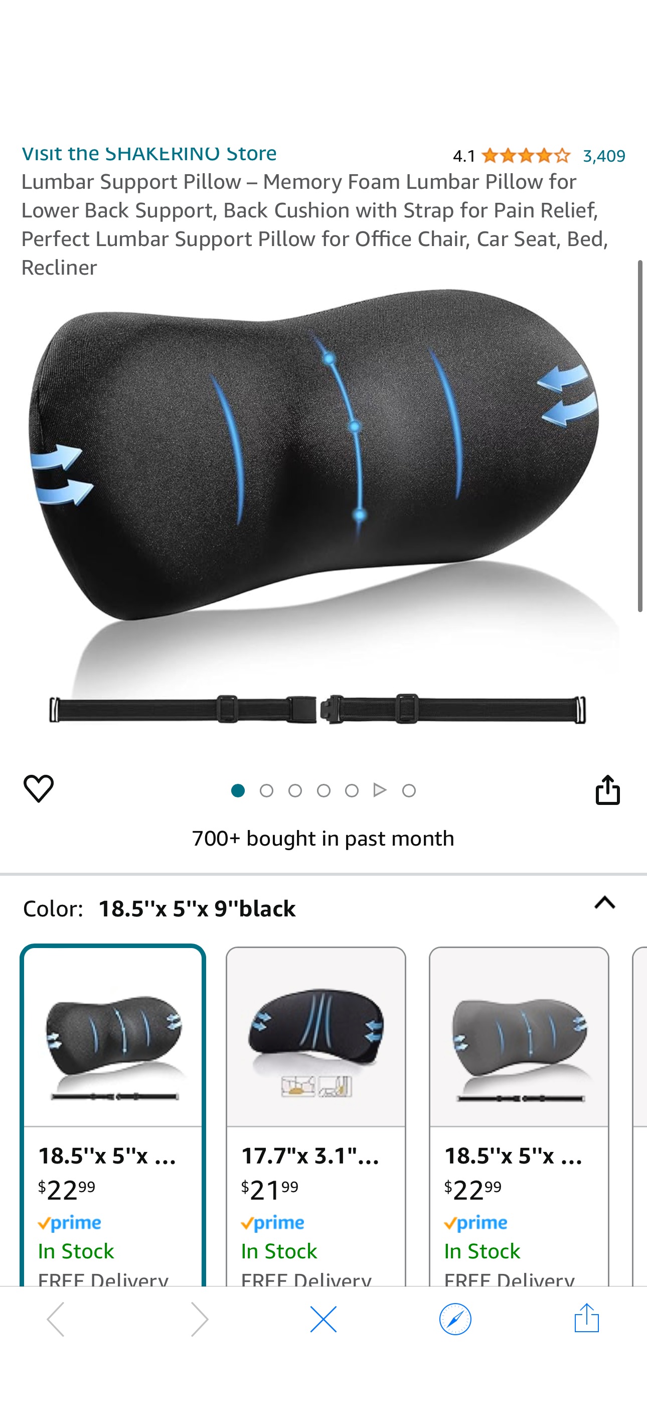 Amazon.com: SHAKERINO Lumbar Support Pillow – Memory Foam Lumbar Pillow $9.19 Lumbar Support Pillow
Use Code 50X5K39D
Clip Coupon