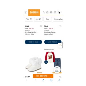 $5.48 Girls Valentine s Day Clothes & Outfits | Valentine s Cutie | Gymboree 金宝贝:
V 日即将到来! 购买最甜美的款式最高可享受 50% 的折扣 + 添加新款式的清仓商品可享受高达 70% 的折扣!