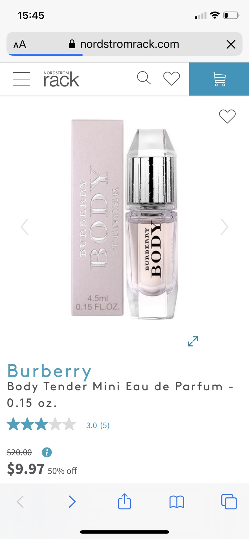 Burberry | Body Tender Mini Eau de Parfum - 0.15 oz. 小q香热卖