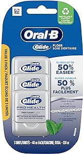 Oral-B Glide Pro-Health Deep Clean Cool Mint Dental Floss, Value 3 Pack (40m Each) (Packgaing May Vary) : Amazon.ca: Health &amp; Personal Care