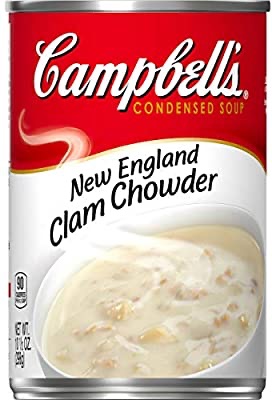 Amazon.com : Campbell's Condensed New England Clam Chowder, 10.5 Ounce (Pack of 12) : Grocery & Gourmet Food罐头汤