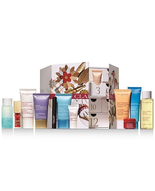 Macy's Clarins 12-Pc. Holiday Wishes Advent Calendar Gift Set