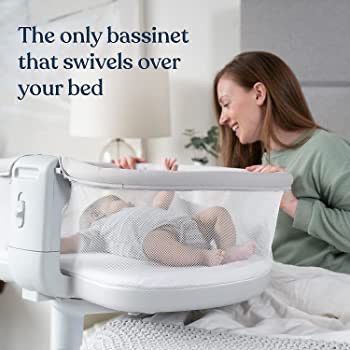 婴儿床Amazon.com: HALO BassiNest Soothing Swivel Sleeper 3.0, Baby Bassinet with Vibration and White Noise, Grey : Baby