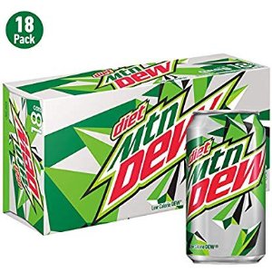 Diet Mountain Dew 汽水饮料 12Oz. 18罐
