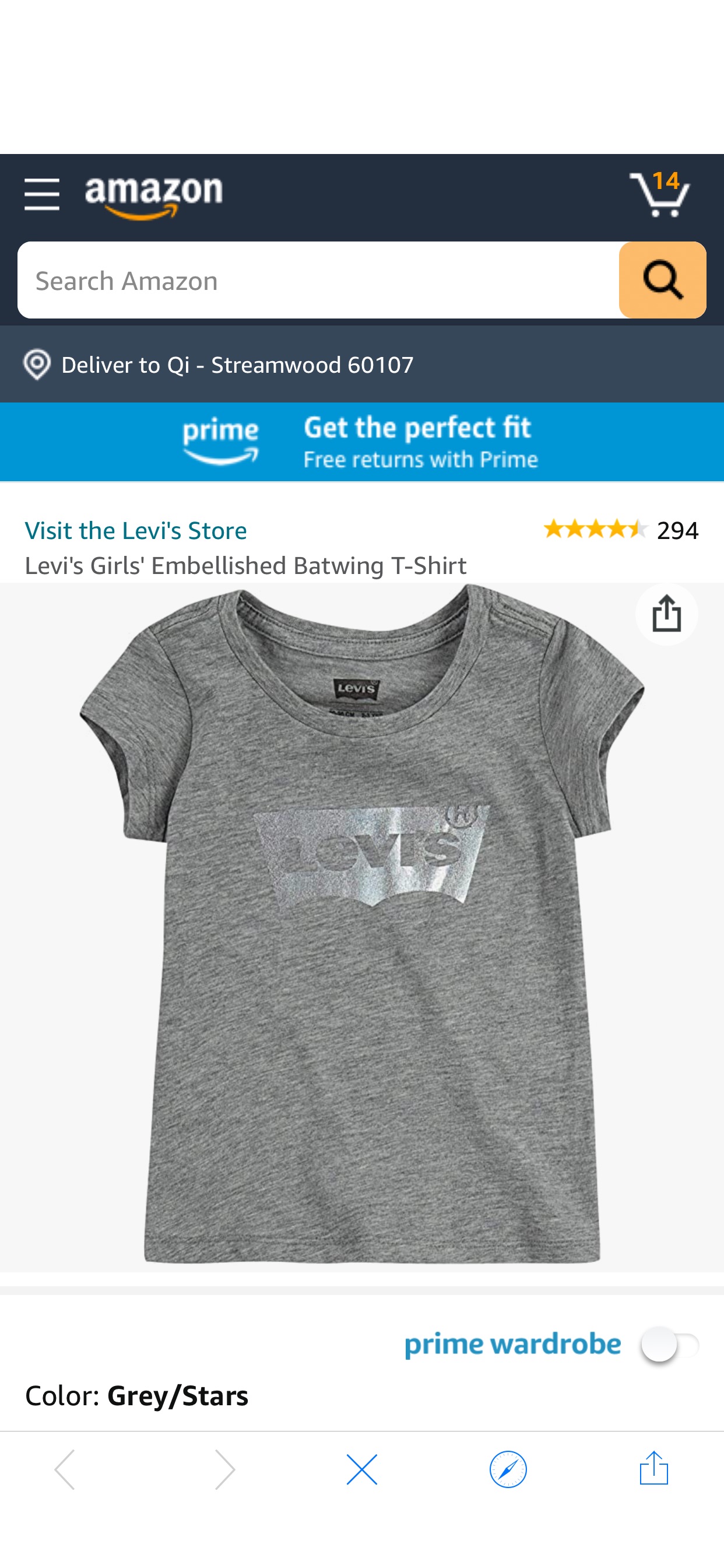 Levi’s 女孩T恤