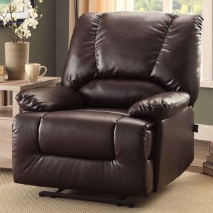 Serta 超舒适黑色皮革单人椅子