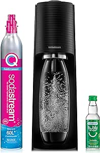 Amazon.com: SodaStream Terra Sparkling Water Maker (Black) with CO2, DWS Bottle and Bubly Drop