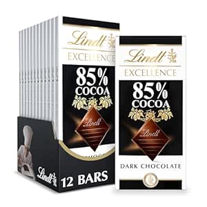 Amazon.com : Lindt EXCELLENCE 85% Cocoa Dark Chocolate Bar, Mother’s Day Chocolate Candy, 3.5 oz. (12 Pack) : Chocolate Bars : Grocery &amp; Gourmet Food
