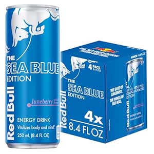 Amazon.com : Red Bull Sea Blue Edition Energy Drink, 8.4 Fl Oz, 4 Cans : Grocery &amp; Gourmet Food